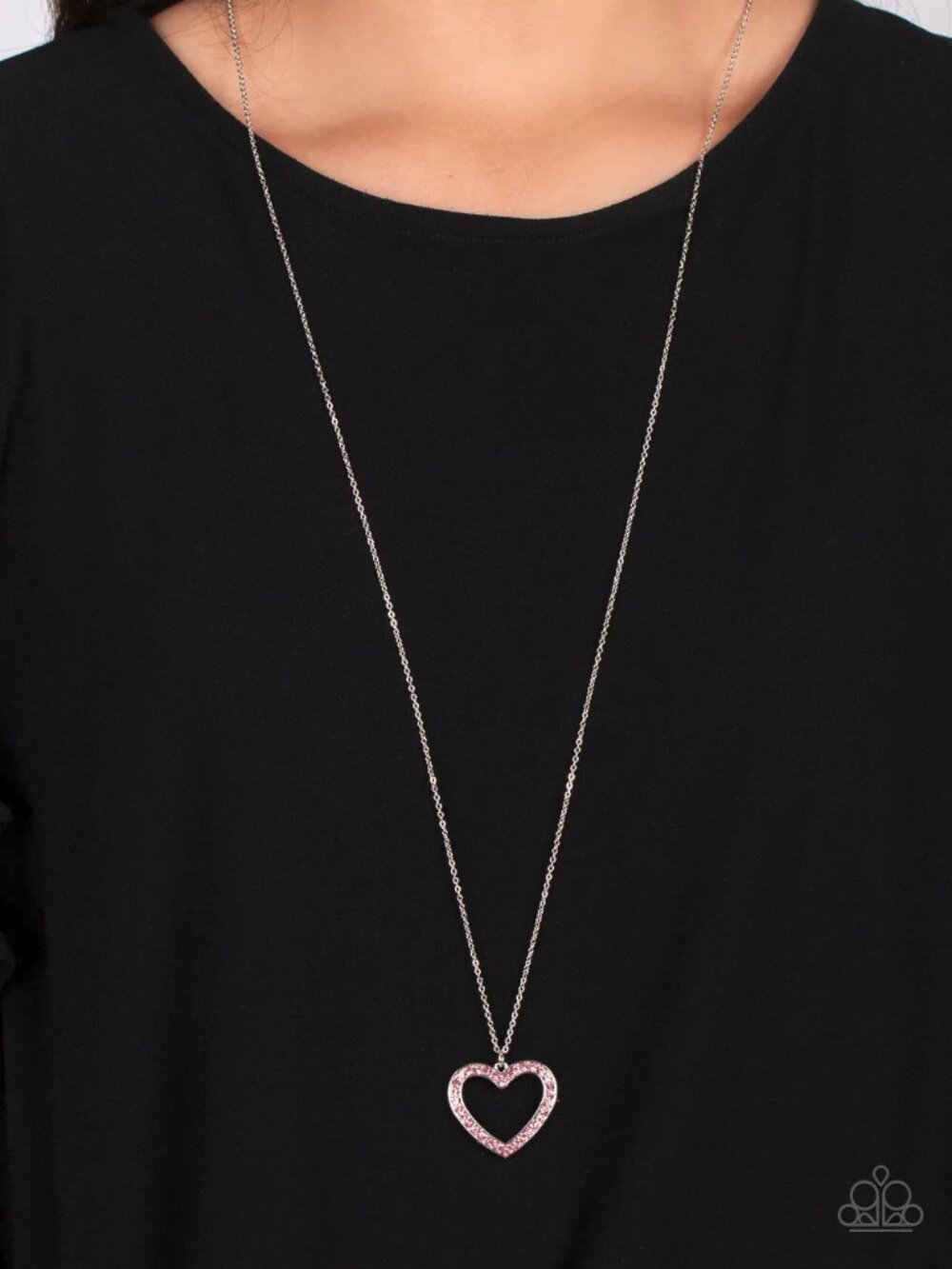 Paparazzi Jewelry Accessories - Dainty Darling - Pink Necklace - Vintage